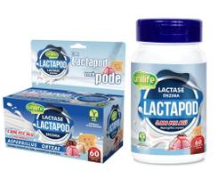 Lactase Lactapod 60 Cáps - Enzima Para Intolerância Lactose - Unilife Lactase Lactapod 60 Cáps - Enzima Para Intolerância Lactose - Unilife
