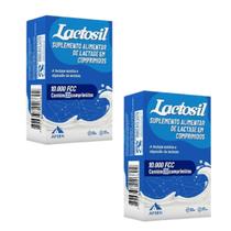 Lactosil 10.000 Fcc Com 30 Comprimidos Digestão Lactose Kit Com 2 Unidades