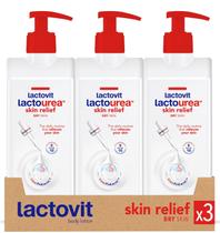Lactovit Loção Corporal Lactourea Hidratante para Pele Seca Com Complexo Ureia ProLactiC10, Ácido Lático e Ureia Pura Pele Macia e Jovem Recomendado por Dermatologistas 3 x 400 ml
