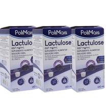 Lactulose Sabor Ameixa Kit 3 x 120 ml Polimais Nutriex