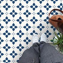 Ladrilho de piso MORCART Peel and Stick, pacote com 20 x 20 cm, impermeável