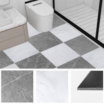 Ladrilhos de vinil Tottist, pacote com 30 x 30 cm, impermeáveis, cinza/branco