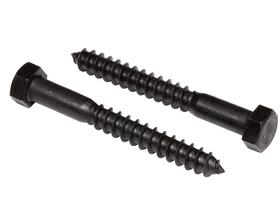 Lag Bolts MAKERS BOLT Aço inoxidável 3/8 x 2,5 polegadas, preto, 10 unidades