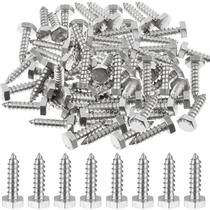 Lag Bolts Zonon 100 unidades de 6,35 x 2,54 cm, cabeça hexagonal, aço inoxidável 304 Lag Bolts Zonon 100 unidades de 6,35 x 2,54 cm, cabeça hexagonal, aço inoxidável 304