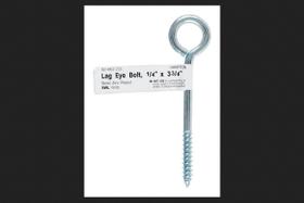 Lag Eye Bolt Hampton 6,35 mm x 9,5 cm em aço zincado Lag Eye Bolt Hampton 6,35 mm x 9,5 cm em aço zincado
