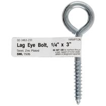 Lag Thread Eyebolt Hampton 0,6 cm x 7,6 cm em aço zincado