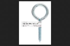 Lag Thread Eyebolt Hampton 3/8" x 10 cm em aço zincado