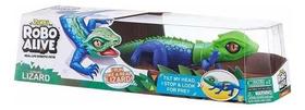 Lagarto Robo Alive Azul Movimento Real Candide 1120
