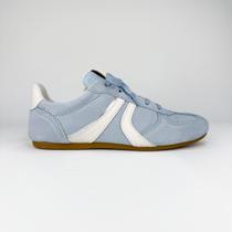 Lais - tênis feminino em camurça solado reto azul céu 2065