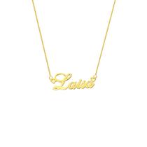 Laisa colar de nome folheado a ouro 18k Laisa colar de nome folheado a ouro 18k