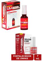 Lakesia Antimicótica loção + esmalte Micose Unha ocada amarela marrom fortalecedor