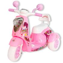 Lambreta Motinha Elétrica Infantil Mini Rosa Moto Crianças