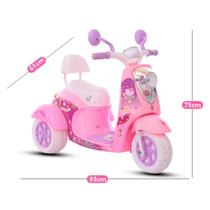 Lambreta Motinha Elétrica Infantil Princesa Mini Rosa Moto Crianças Hello Kitty Menina - Car Kids - Car Kids Rio Preto