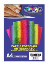 Lamicote holografico off paper 250g arco iris 10 fls