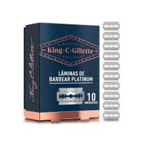 Lâmina Barbear King C. Gillette Duplo Fio Com 10 Unidades