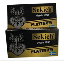 Lamina Barbear Platinum Sekich Com 50 Unidades