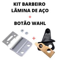 Lâmina + Botão Máquinas De Corte Kit Reposição Barbeiro Top