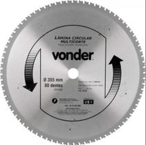 Lamina Circular Multicorte 355x2.2x3.0x80D - Vonder Lamina Circular Multicorte 355x2.2x3.0x80D - Vonder