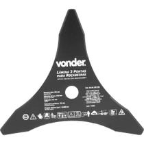 Lâmina De 3 Pontas Para Roçadeiras 255mm X 20mm Vonder