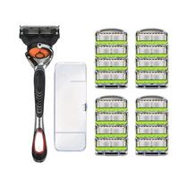 Lâmina De Barbeador Manual De Aço Inoxidável De 5 Camadas Para Homens Com Caixa De Armazenamento