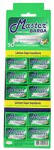 Lâmina De Barbeador Para Barbear Master Barba Cartela Com 50 Lâminas Lâmina De Barbeador Para Barbear Master Barba Cartela Com 50 Lâminas