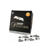 Lâmina De Barbear Derby Preta Premium Metade C/100 Unidades