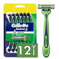 Lâmina de barbear descartável Gillette Sensor3 Sensitive masculina x12