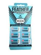 Lâmina De Barbear Feather Platinum Cartela Com 60 Unidades