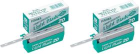 Lâmina de Barbear Feather ProLight, pacote com 20 unidades, kit com 2