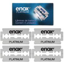 Lâmina De Barbear Fio Duplo Platinum 4 Unidades Enox Lâmina De Barbear Fio Duplo Platinum 4 Unidades Enox