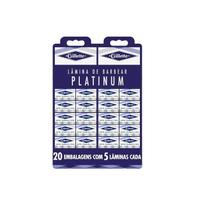 Lâmina De Barbear Gillette Platinum Duplo Fio Com 100 Unidades
