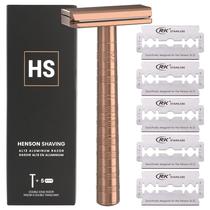 Lâmina de barbear Henson Copper Double Edge Safety para homens/mulheres