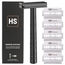 Lâmina de Barbear Henson Jet Black Double Edge - Para Homens e Mulheres