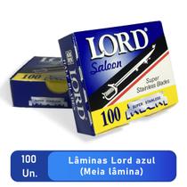 Lâmina de barbear Lord aço cortada cx. com 1000 metades