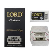 Lâmina de Barbear Lord Platinum Black - 5 Unidades para Navalhetes e Aparadores Lâmina de Barbear Lord Platinum Black - 5 Unidades para Navalhetes e Aparadores