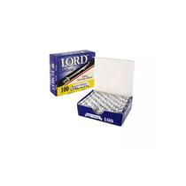 Lâmina De Barbear Lord Saloon Azul Metade Com 100 Und
