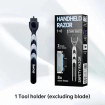 Lamina de Barbear Manual Handheld Razor laminas com 3 camadas 8 pcs Lamina de Barbear Manual Handheld Razor laminas com 3 camadas 8 pcs