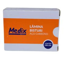 Lâmina de Bisturi Aço Carbono Cx C/ 100 Und - Medix