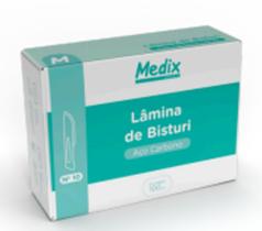 Lâmina de Bisturi Aço Carbono - Tam: 15c - Kit com 10 caixas- Medix