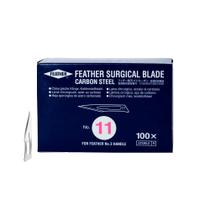 Lâmina de bisturi descartável número 11 caixa c/100 unidades - Feather