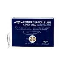 Lâmina de bisturi descartável número 20 caixa c/100 unidades - Feather
