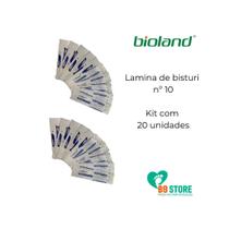 Lâmina de bisturi escolher numeração com 20 unid Bioland