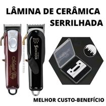 Lâmina De Cerâmica Serrilhada Profissional Legend Sem Fio