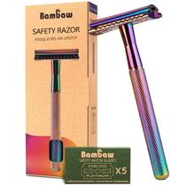Lâmina de segurança Bambaw Double Edge com 5 lâminas Rainbow Color