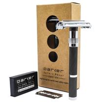 Lâmina de segurança Parker 96R Graphite Grey Long Handle para homens Lâmina de segurança Parker 96R Graphite Grey Long Handle para homens
