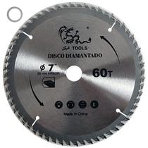 Lâmina de Serra 180mm Disco 60 Dentes 7P Corte Madeira MDF