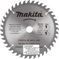 Lâmina De Serra Circular 185 Mm X 20 Mm 40 Dentes Metal Duro Makita