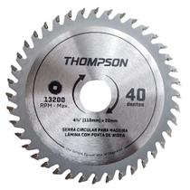 Lâmina de Serra Circular 4.3/8 com 40 Dentes 110mm x 20mm Thompson