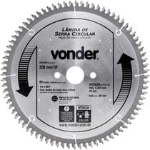Lâmina de Serra Circular com Dentes de Metal Duro, 250 mm x 30 mm, com 80 Dentes, Para Mdf, Vonder Lâmina de Serra Circular com Dentes de Metal Duro, 250 mm x 30 mm, com 80 Dentes, Para Mdf, Vonder