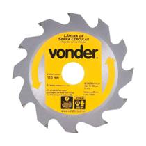 Lâmina de Serra Circular com Dentes de Metal Duro/videa, 110 X 20 Mm, 12 Dentes, Vonder Vdo1677 Lâmina de Serra Circular com Dentes de Metal Duro/videa, 110 X 20 Mm, 12 Dentes, Vonder Vdo1677